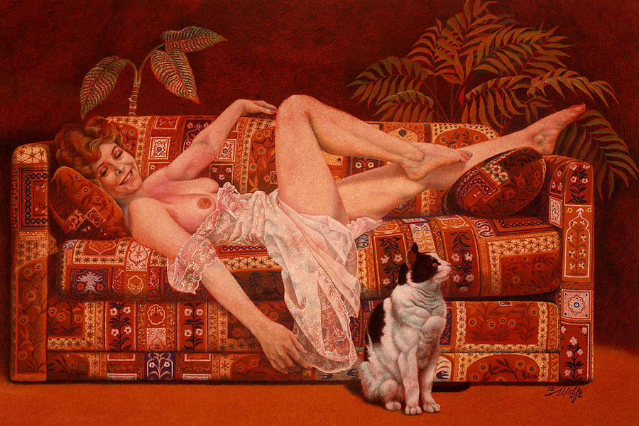 Felines Painting by Bassel Wolfe