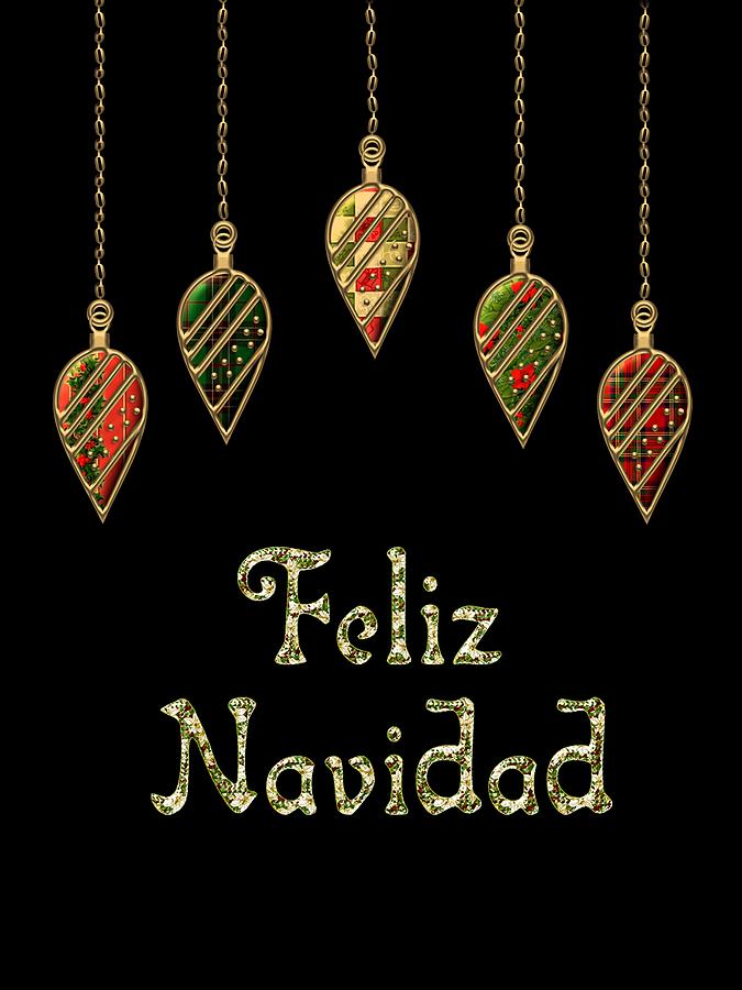 Feliz Navidad Spanish Merry Christmas Digital Art by Movie Poster Prints