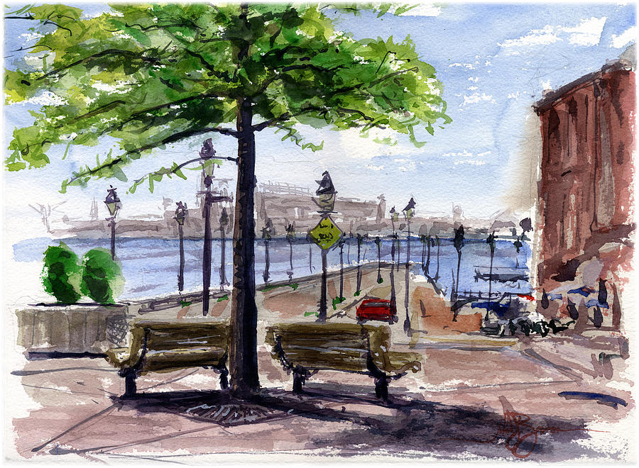 Baltimore Painting - Fell Point in Baltimore Maryland by John D Benson