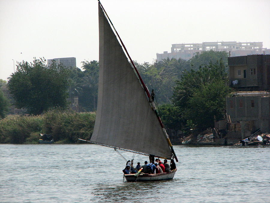 Felucca on the Nile Photograph by T Guy Spencer