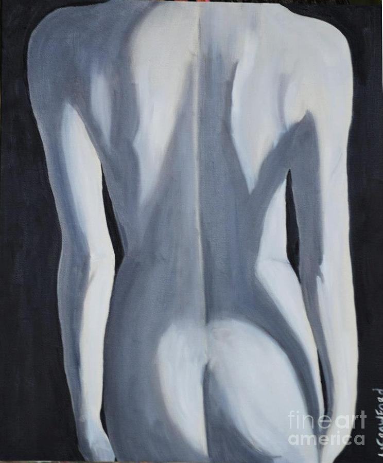 female Black and White Painting by Lori Jacobus-Crawford