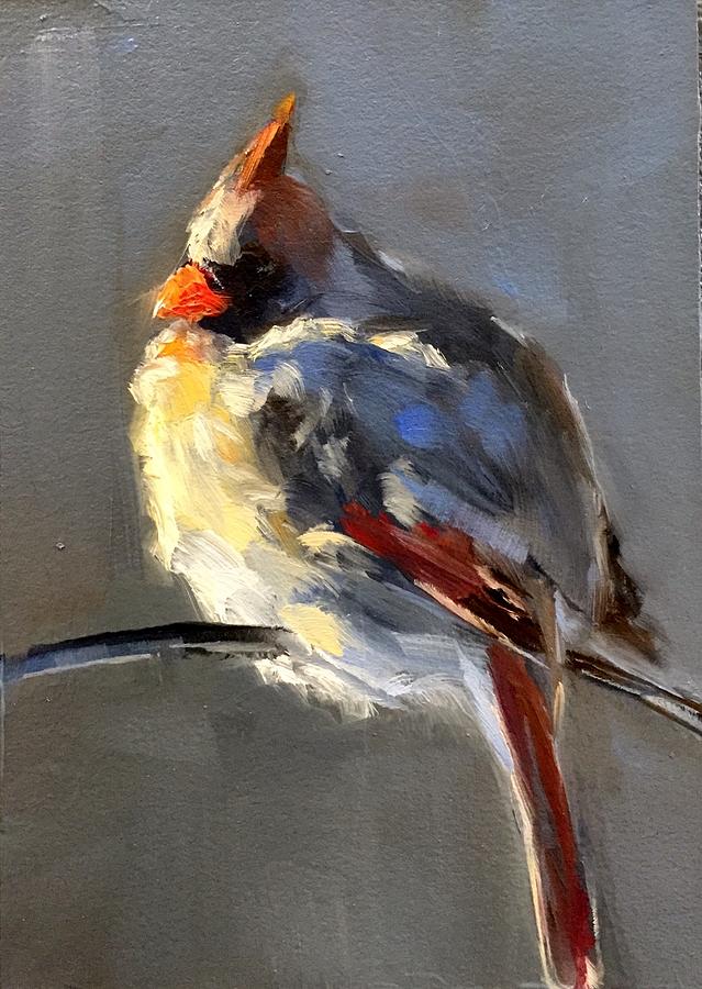 Bird Painting - Female Cardinal by Gary Bruton