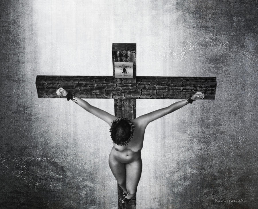 Jesus Christ Digital Art - Female Crucifix VI by Ramon Martinez