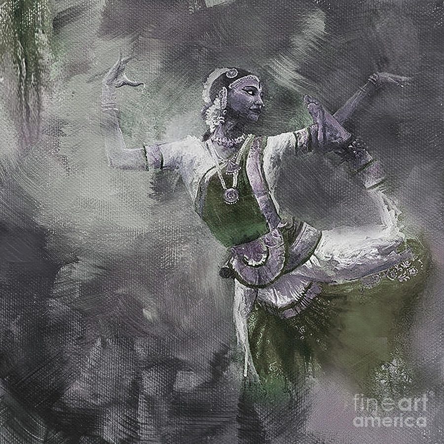 Female Dancing Kathak  Painting by Gull G