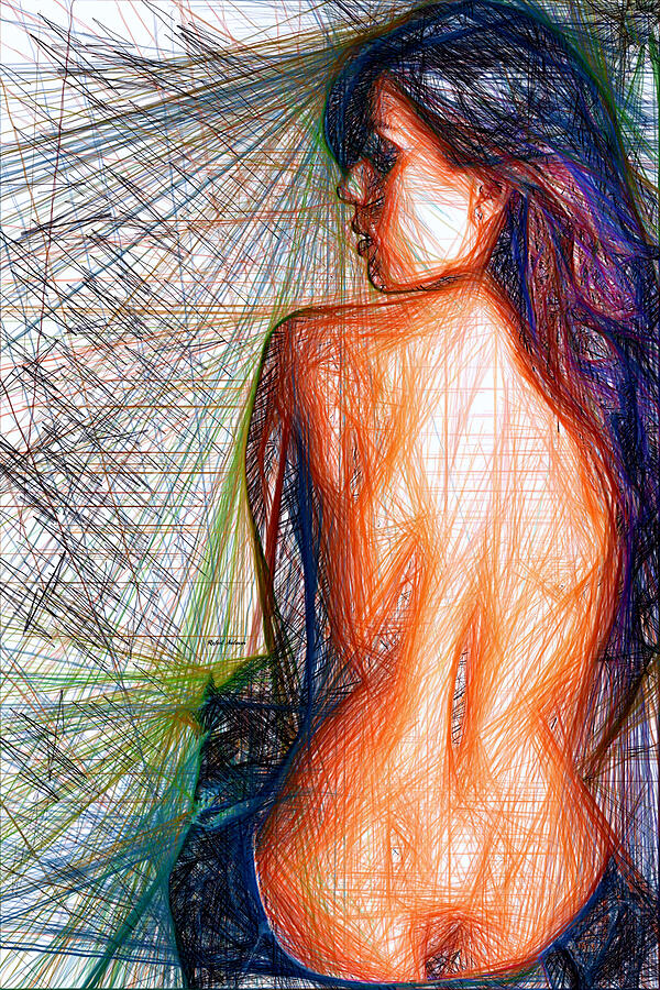 Female Figure Digital Art by Rafael Salazar