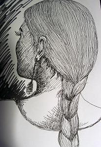 Female Head Drawing by Caroline Lifshey Female Head Drawing by Caroline Lifshey