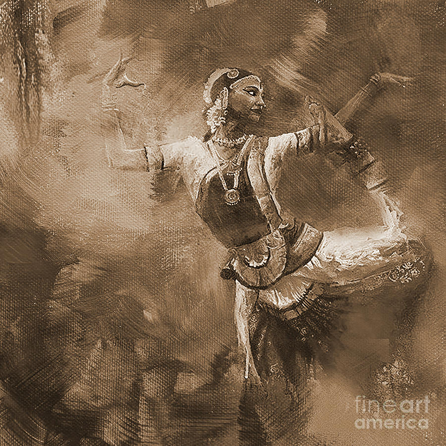 Female Kathak dancer Painting  Painting by Gull G