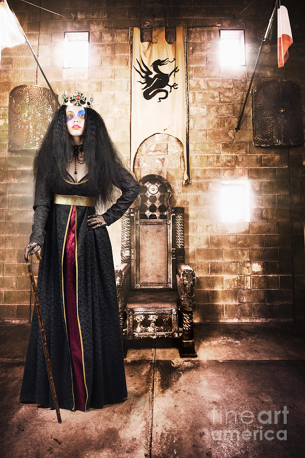 Female member of Royalty standing by golden throne Photograph by Jorgo Photography