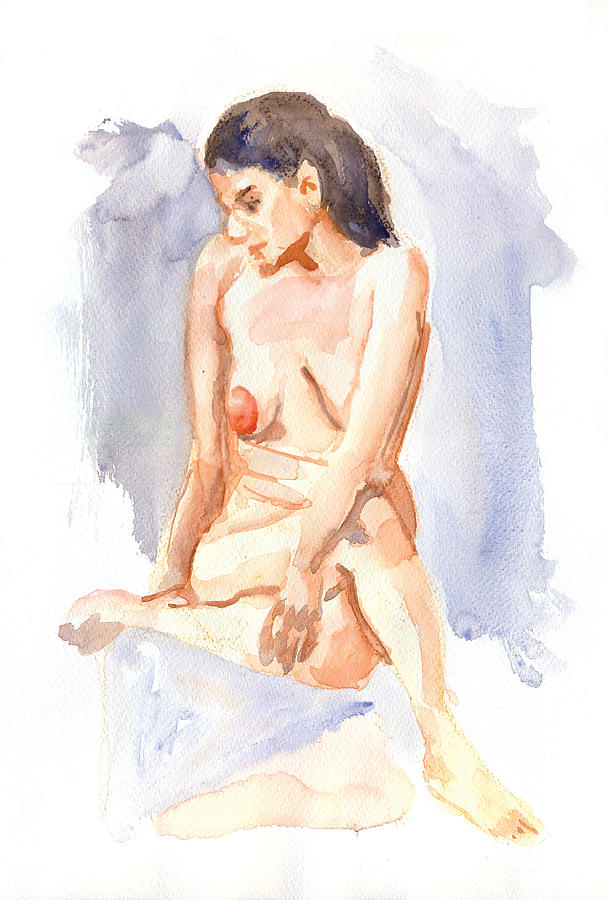 Nude Painting - Female nude 03 by Nelson Caramico