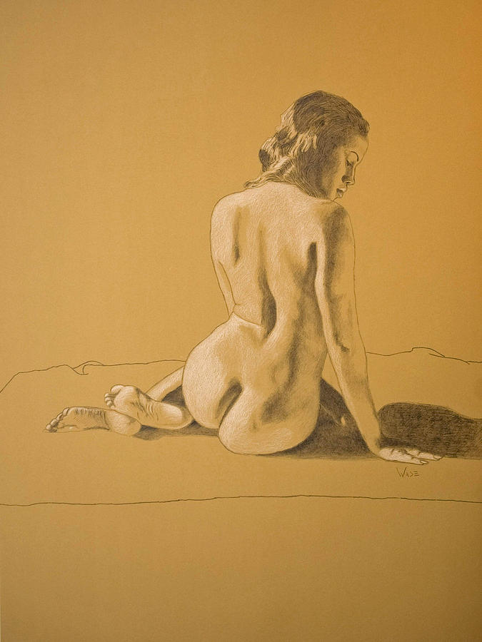 Nude Drawing - Female Nude Five by George Wade