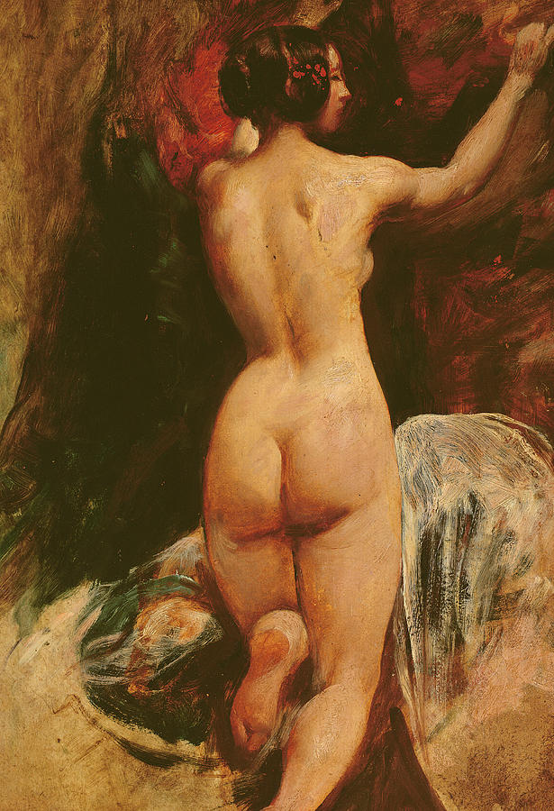 Female nude seen from the back Painting by William Etty