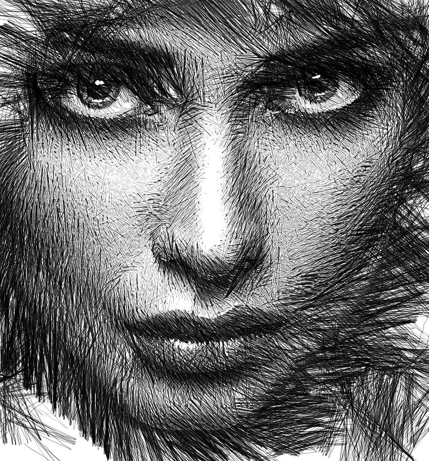 Female Portrait 1347 Digital Art by Rafael Salazar