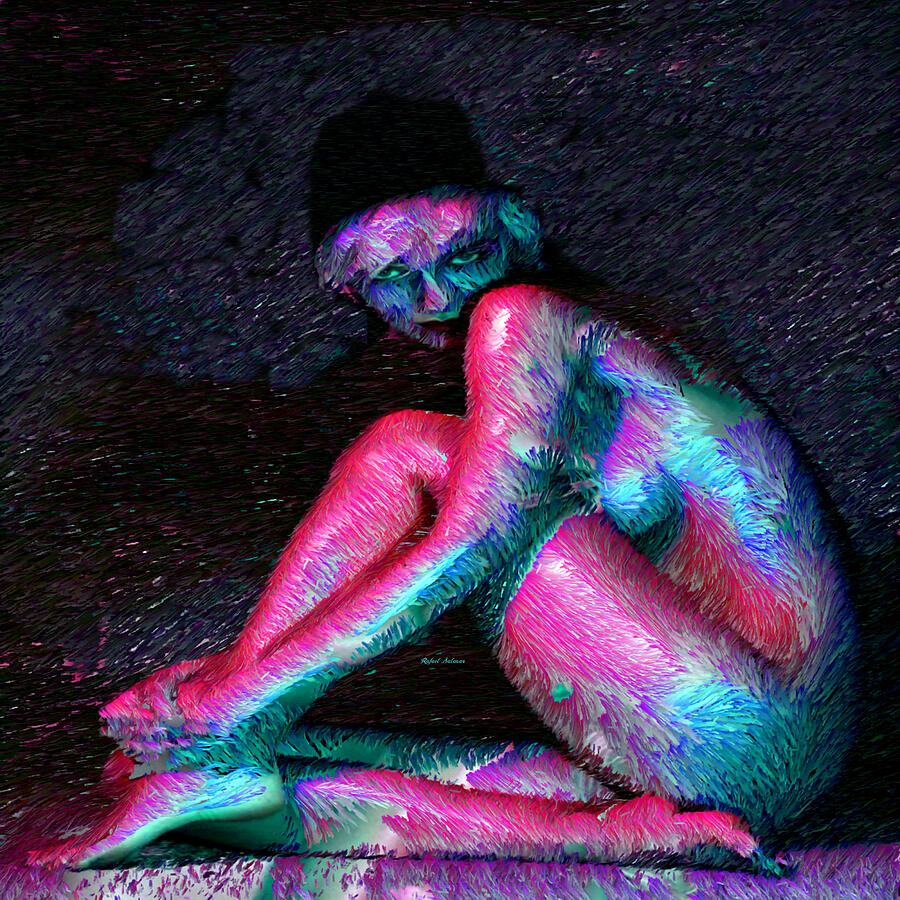 Female Posing Digital Art by Rafael Salazar