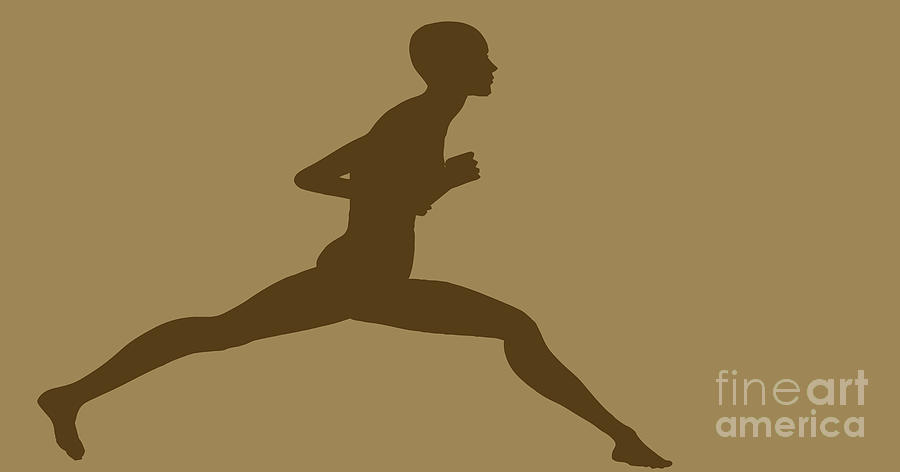 female sprinter silhouette
