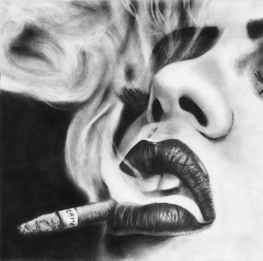 Smoking Girl Home Fine Art Print | Yello Design