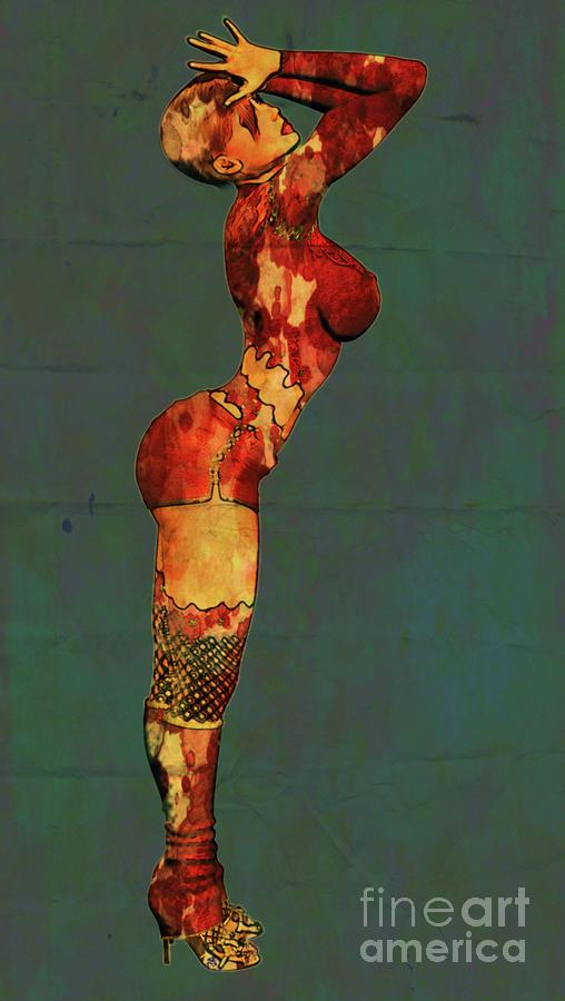Female Standing Pop Art By Mary Bassett Digital Art