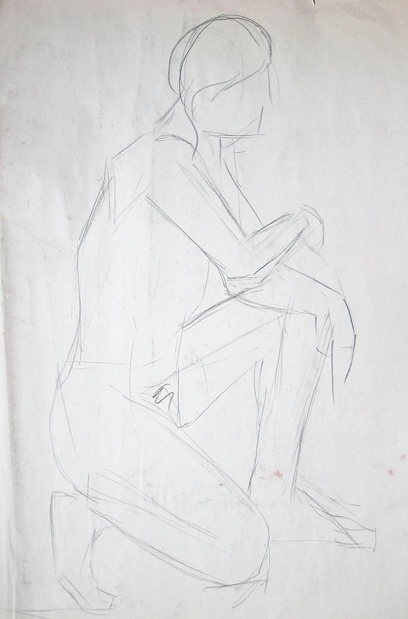 Female study 1 Drawing by Darkest Artist