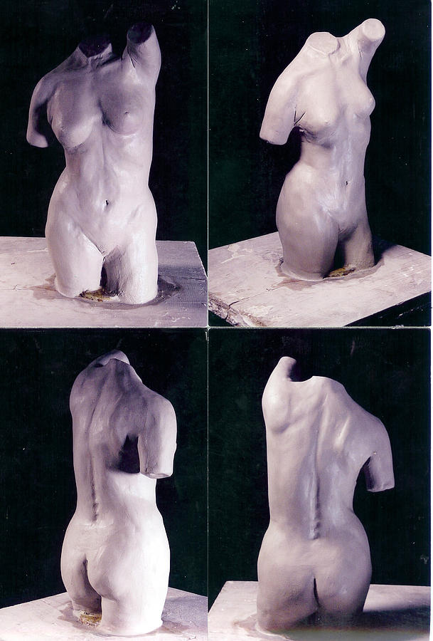 Torso Sculpture - Female Torso by Alex Loza