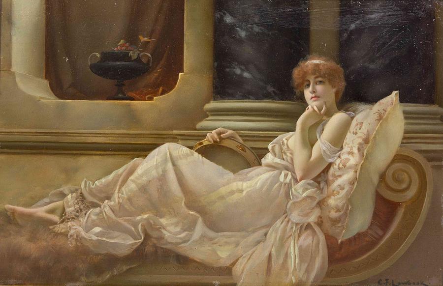 Femme sur la chaise Painting by Charles Frederick