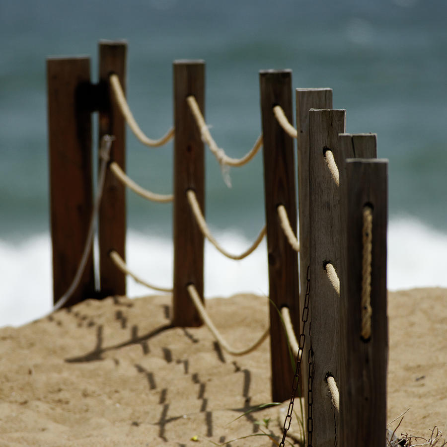 Fence Along the Beach Photograph by Julie Niemela