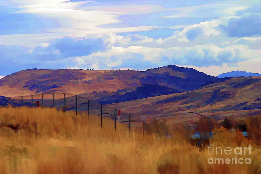 Fence Views Wyoming Color Photograph by Chuck Kuhn