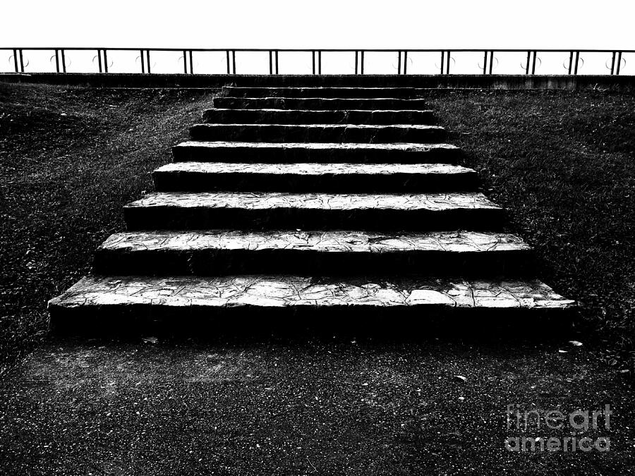 Steps Photograph - Fenced Horizon by Mioara Andritoiu
