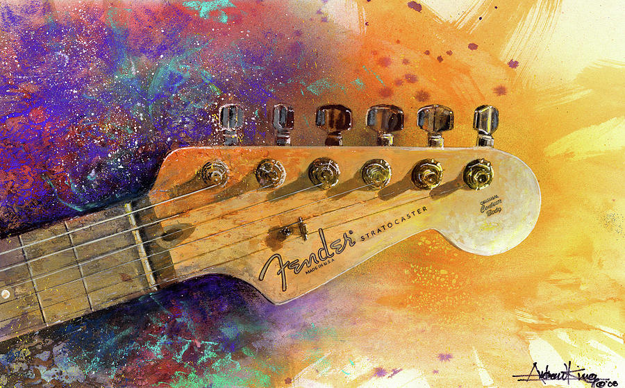 Fender Stratocaster Painting - Fender Head by Andrew King