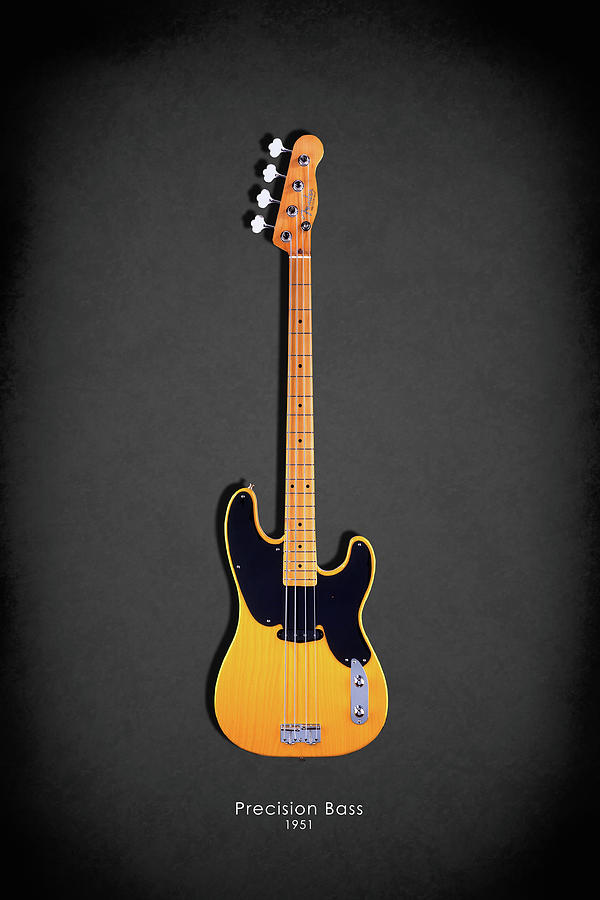 Guitar Photograph - Fender Precision Bass 1951 by Mark Rogan