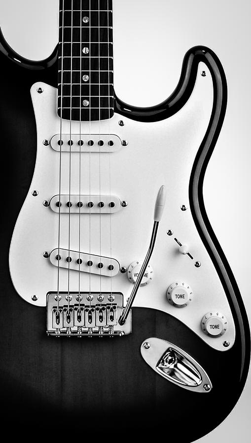 Fender Stratocaster Black And White Photograph by AM FineArtPrints