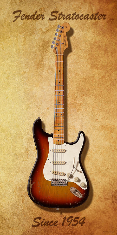 Eric Clapton Digital Art - Fender Stratocaster Since 1954 by WB Johnston