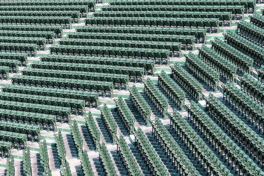 Fenway Park Green Bleachers Photograph by Susan Candelario