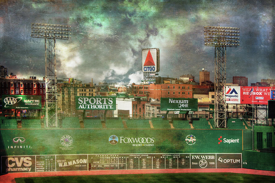 Fenway Park Green Monster and CITGO Sign Photograph by Joann Vitali