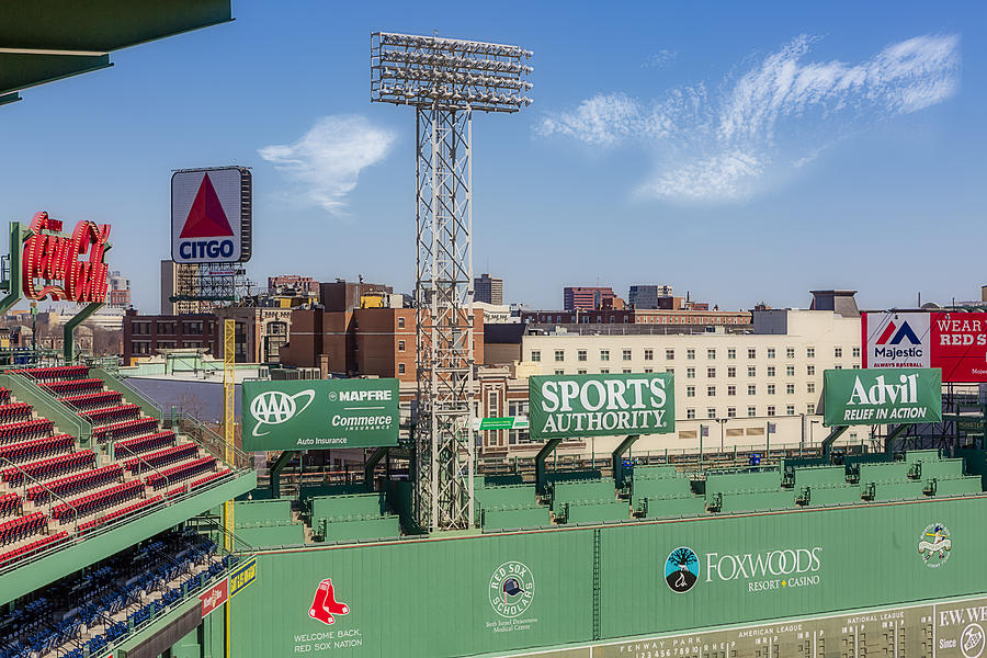 Fenway Park Green Monster Wall Photograph by Susan Candelario
