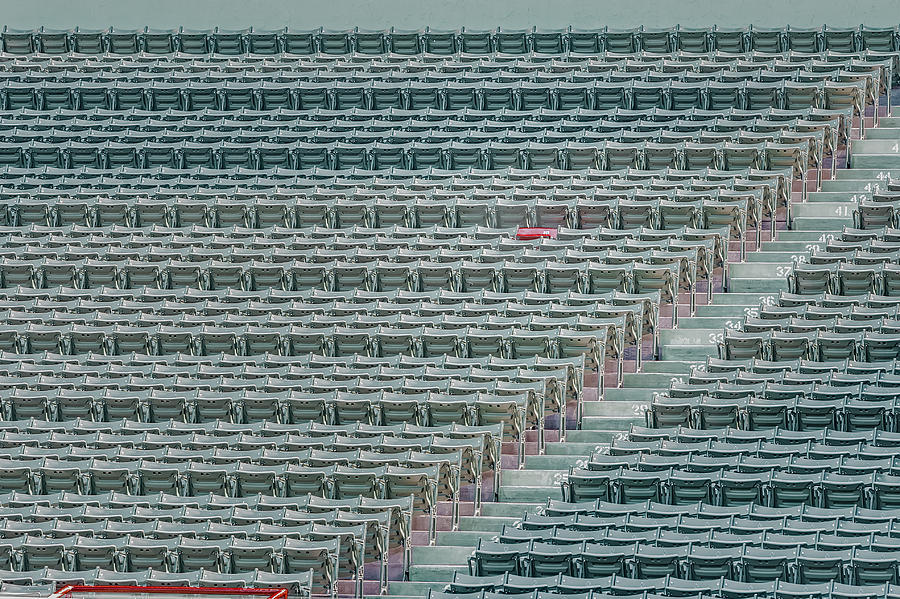 Fenway Park Red Chair Number 21 Photograph by Susan Candelario