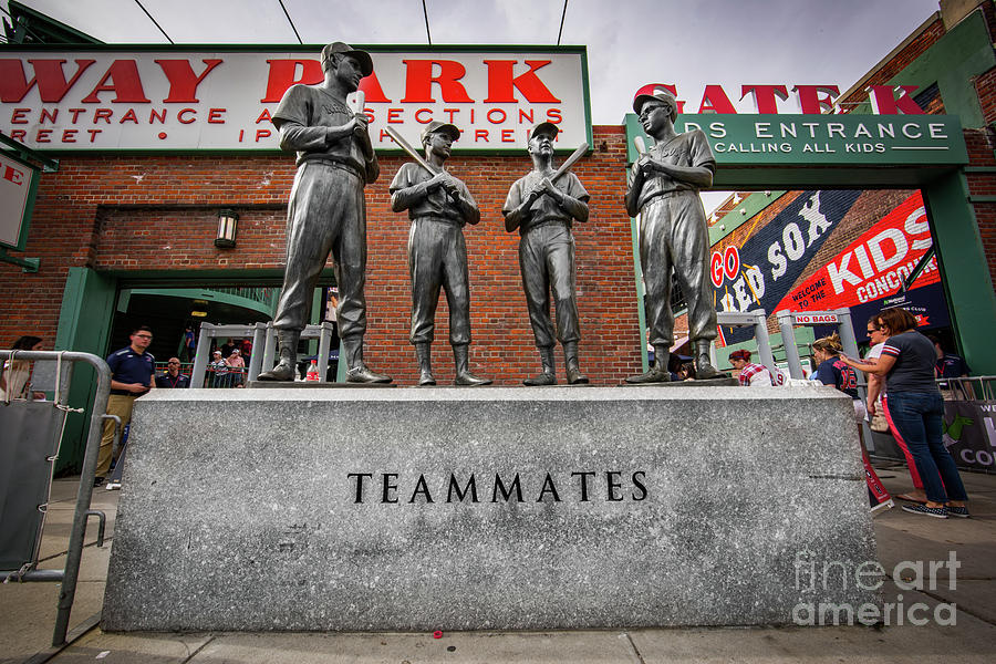 Ted Williams Number 9 Outside Fenway Park Photograph by Kellan Reck - Fine  Art America