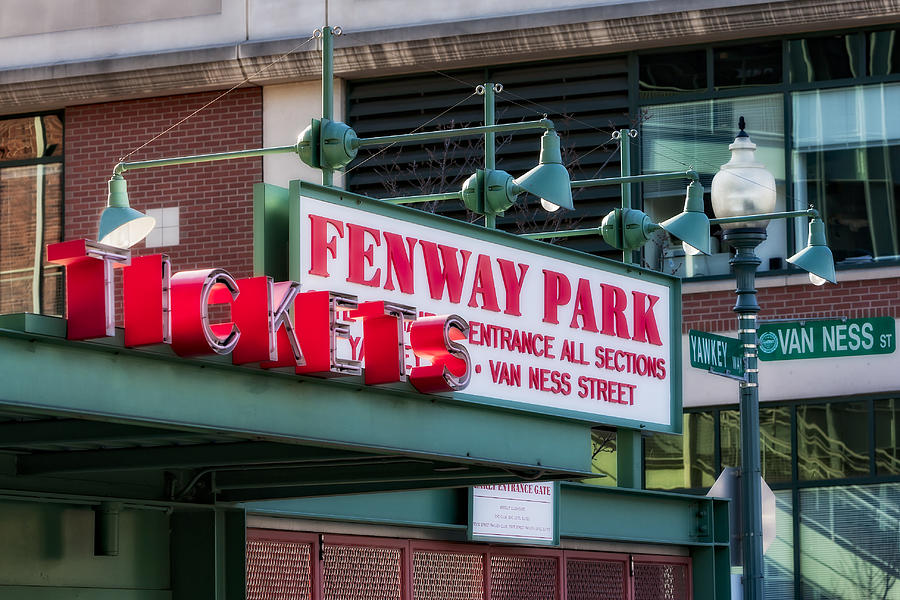 Boston Red Sox Photograph - Fenway Park Tickets by Susan Candelario