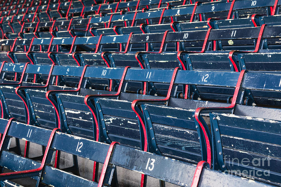 Boston Red Sox Photograph - Fenway Parks Grandstand Seating by Dawna Moore Photography