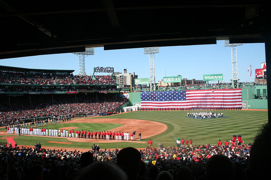 Boston Photograph - Fenway Patriotic by Stephen Melcher