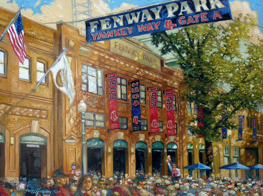 Fenway Park Painting - Fenway Summer by Gregg Hinlicky