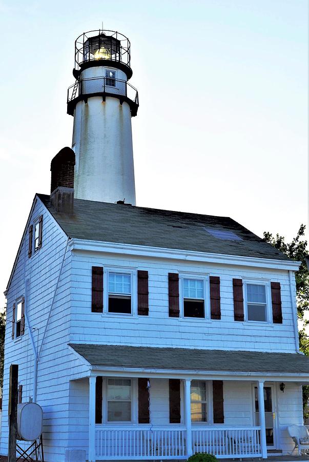Fenwick Island Lighthouse and Keeper Home Photograph by Kim Bemis