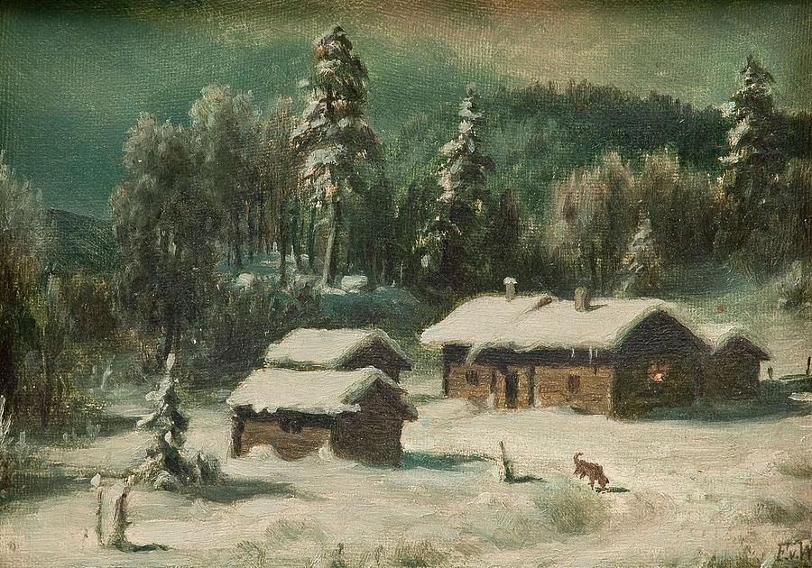 Ferdinand Von Wright, Winter Landscape. Painting