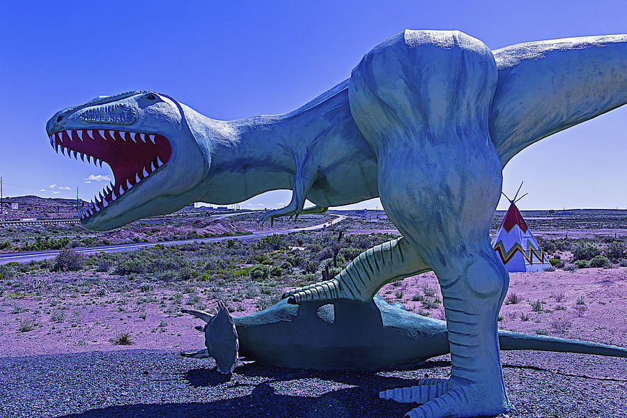 Ferious Dinosaur Trex Photograph by Garry Gay