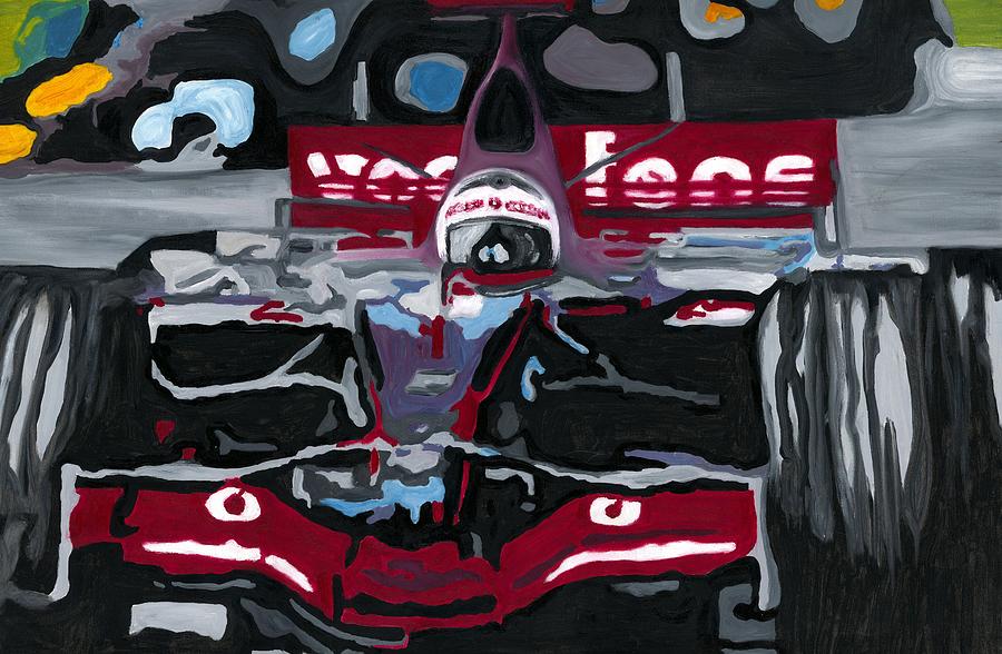Alonso Wins Monaco Painting by Ran Andrews
