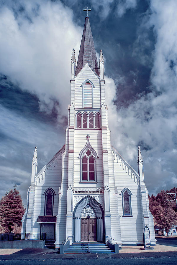 Ferndale Church in Infrared Photograph by Greg Nyquist