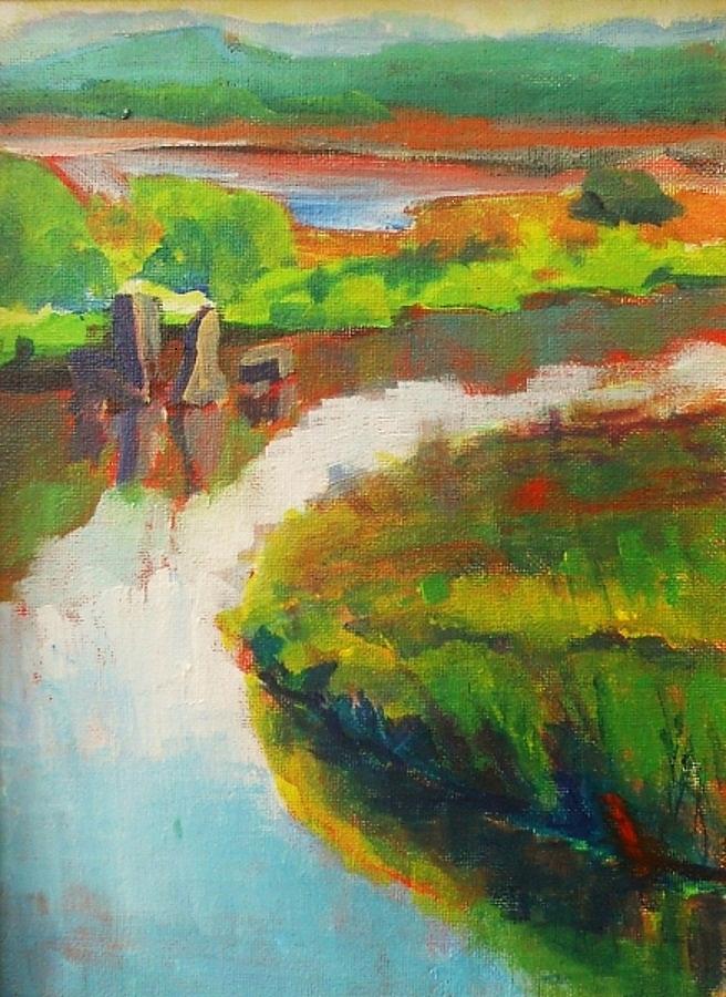 Landscape Painting - Fernridge Overlook by Margaret Plumb