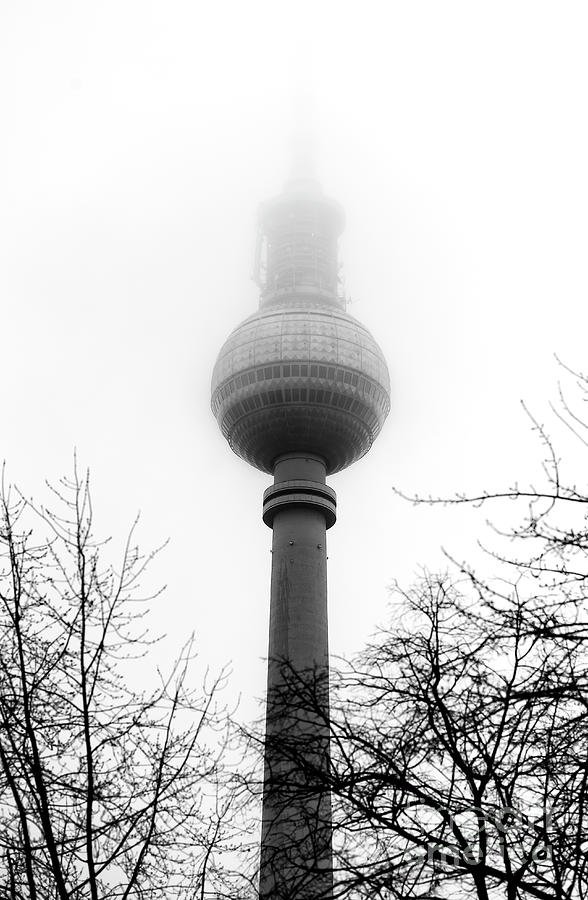 Fernsehturm Fog in Berlin Photograph by John Rizzuto