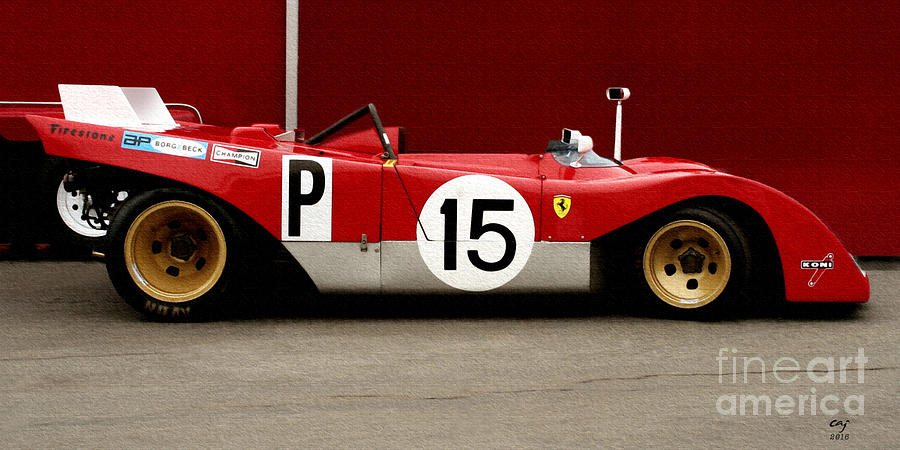 Vintage Photograph - Ferrari 312 Profile 1971 by Curt Johnson