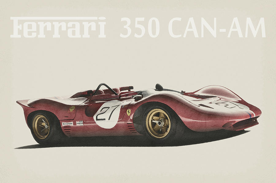 Ferrari 350 CAN AM Digital Art by Paolo Grasso - Fine Art America