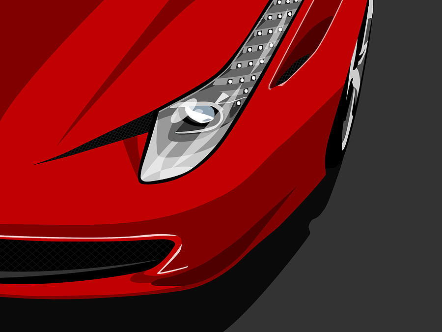 Ferrari 458 Italia Digital Art by Michael Tompsett