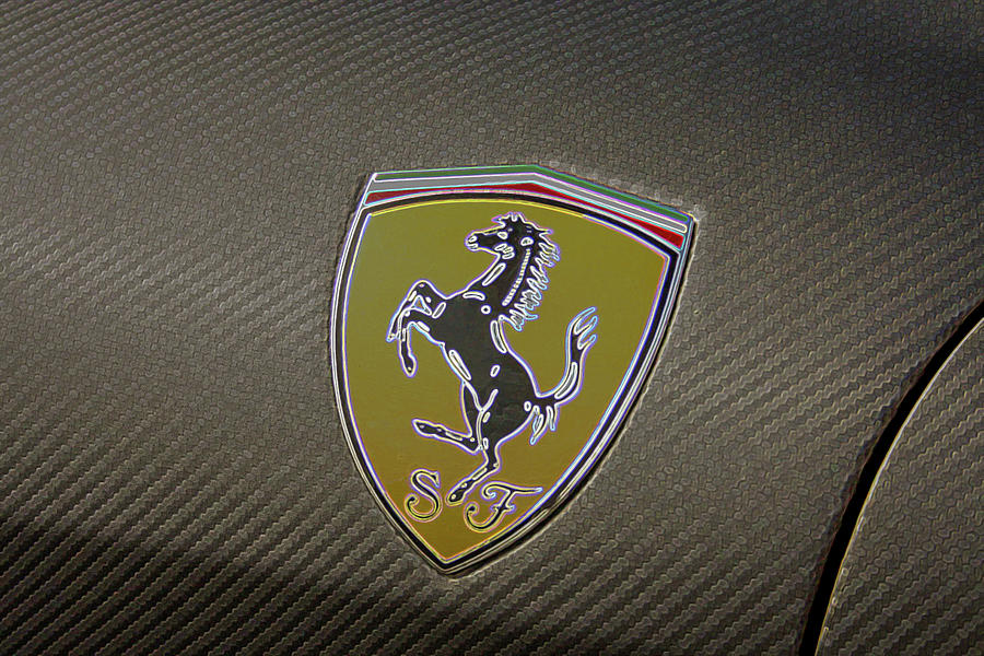 Ferrari crest Drawing by Darrell Foster